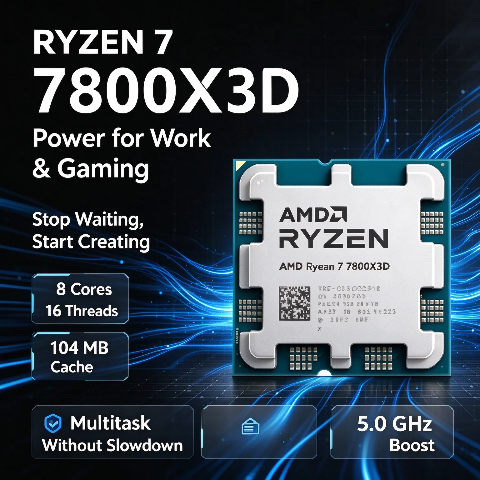 Amd Cpu Ryzen 7 - AMD Ryzen 7 7800X3D Gaming CPU