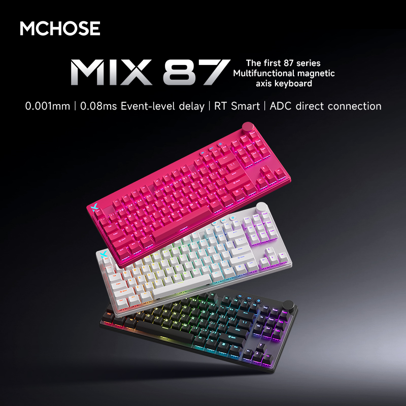 Gaming Keyboard Hot Swappable - Mchose Mix87 Magnetic Swtich Keyboard Wired