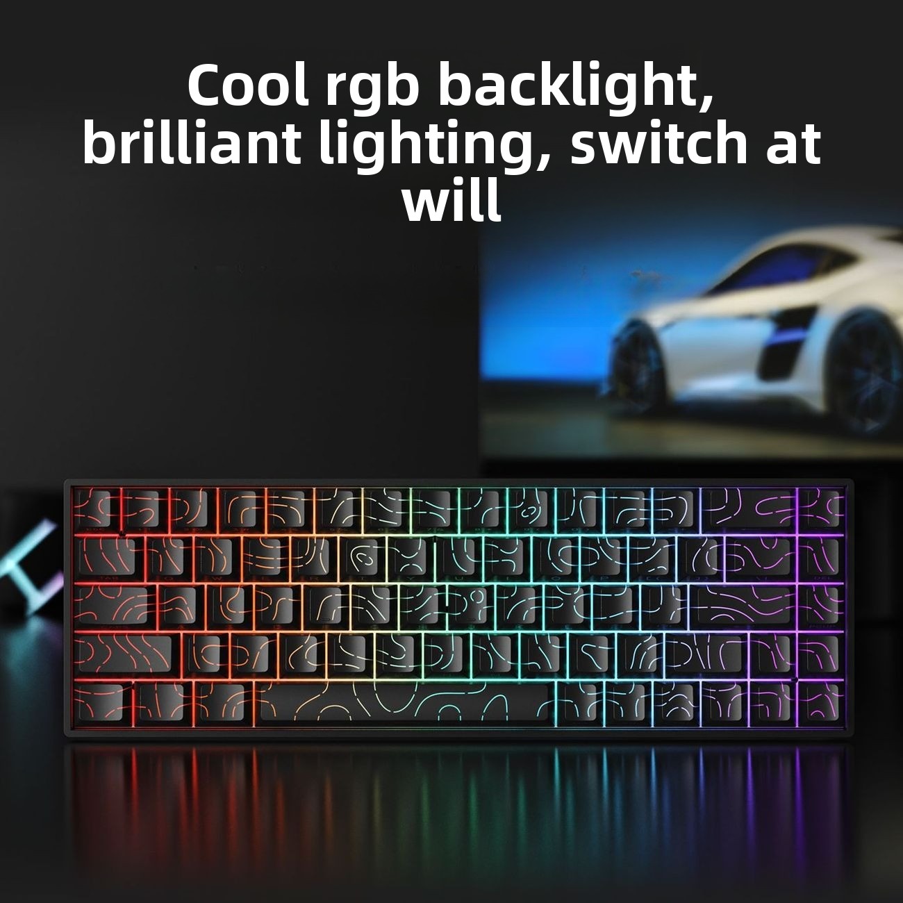 Teclado 60% Wireless Bluetooth - Keyboard Gaming Blue Switch recension och pris