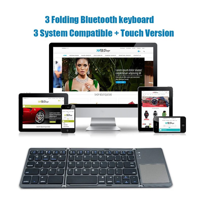 KEBIDUMEI Tri-Fold Bluetooth K - Gaming Keyboard Mini recension och pris
