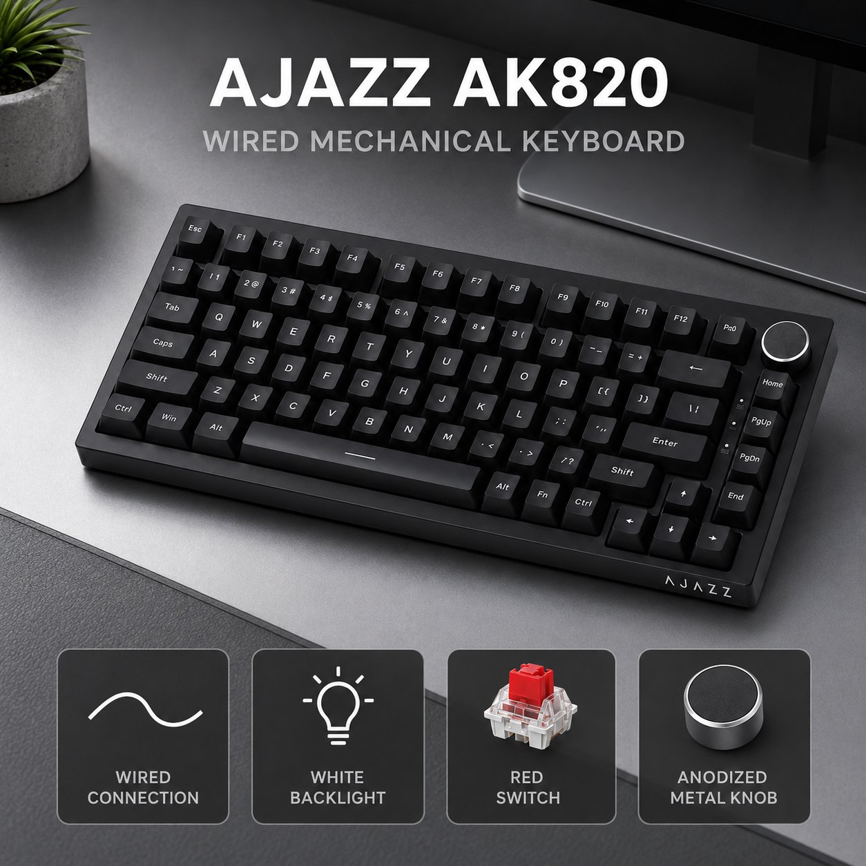 AJAZZ AK820 and AK820PRO Mecha - Gaming Keyboard Mini recension och pris