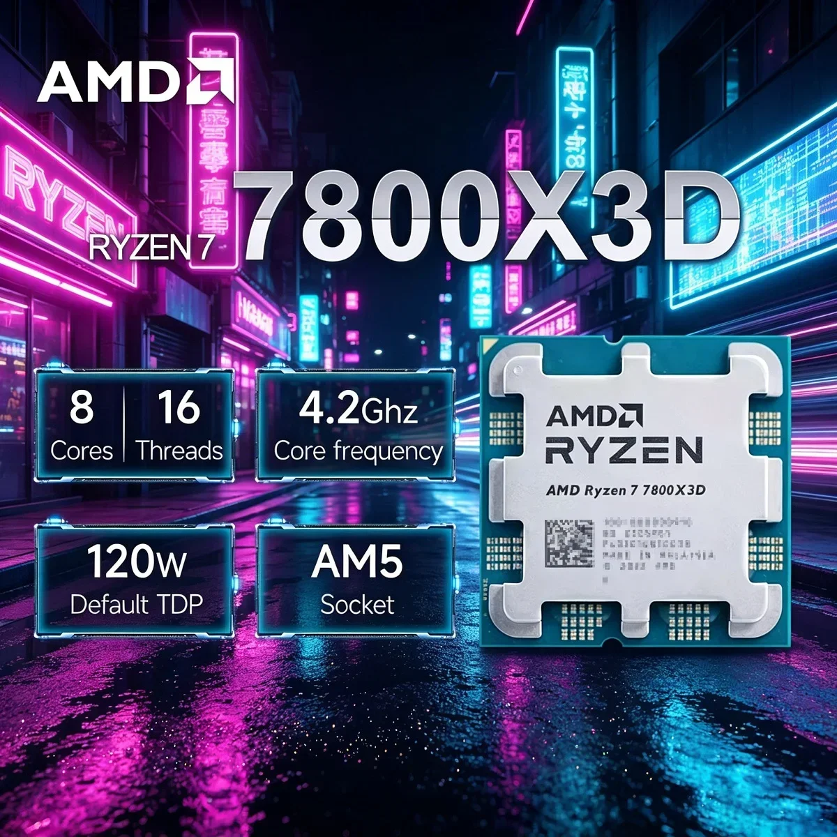 AMD Ryzen 7 7800X3D Gaming CPU - Amd Cpu Ryzen 7 recension och pris