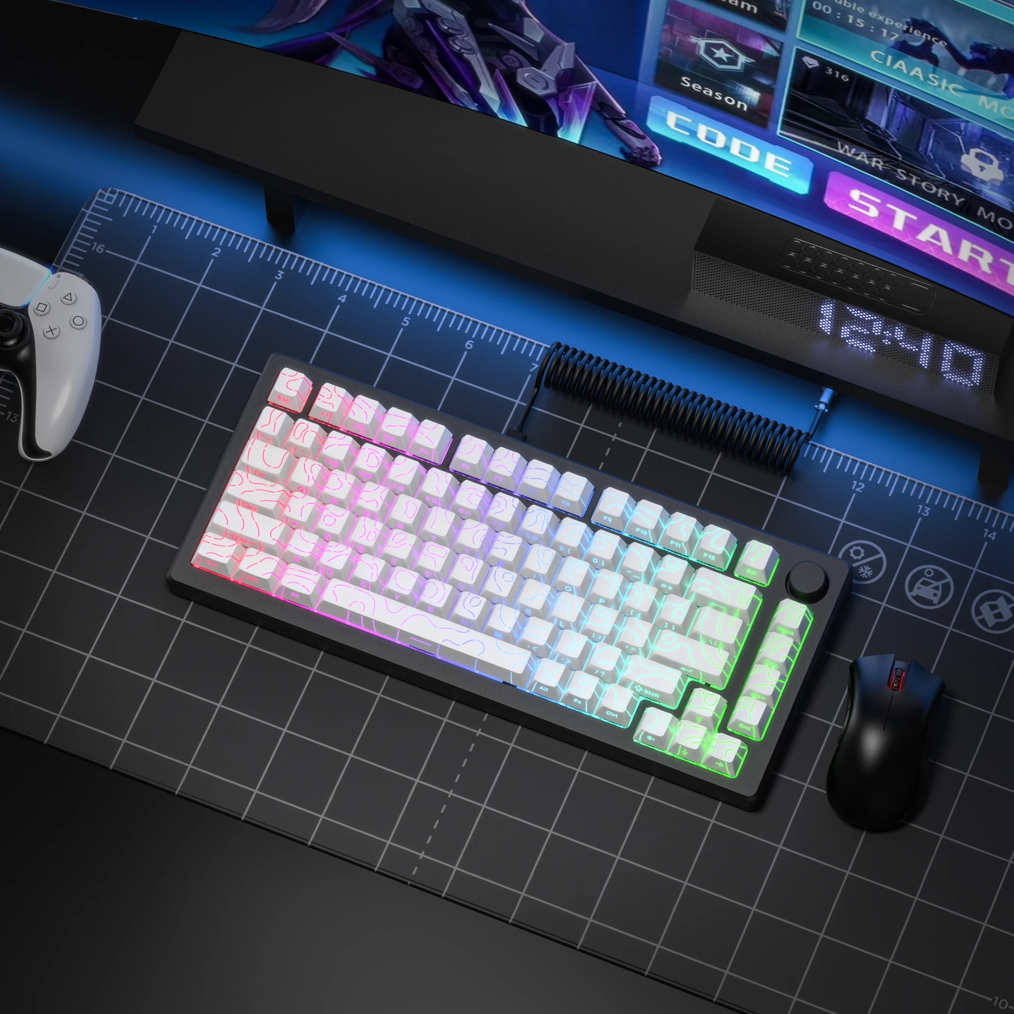 2026 Super New White Topograph - Gaming Keyboard 2026 recension och pris