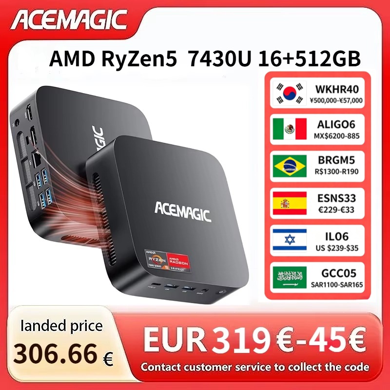 ACEMAGIC AMD Ryzen 5 7430U Min - Amd Cpu Ryzen 7 recension och pris