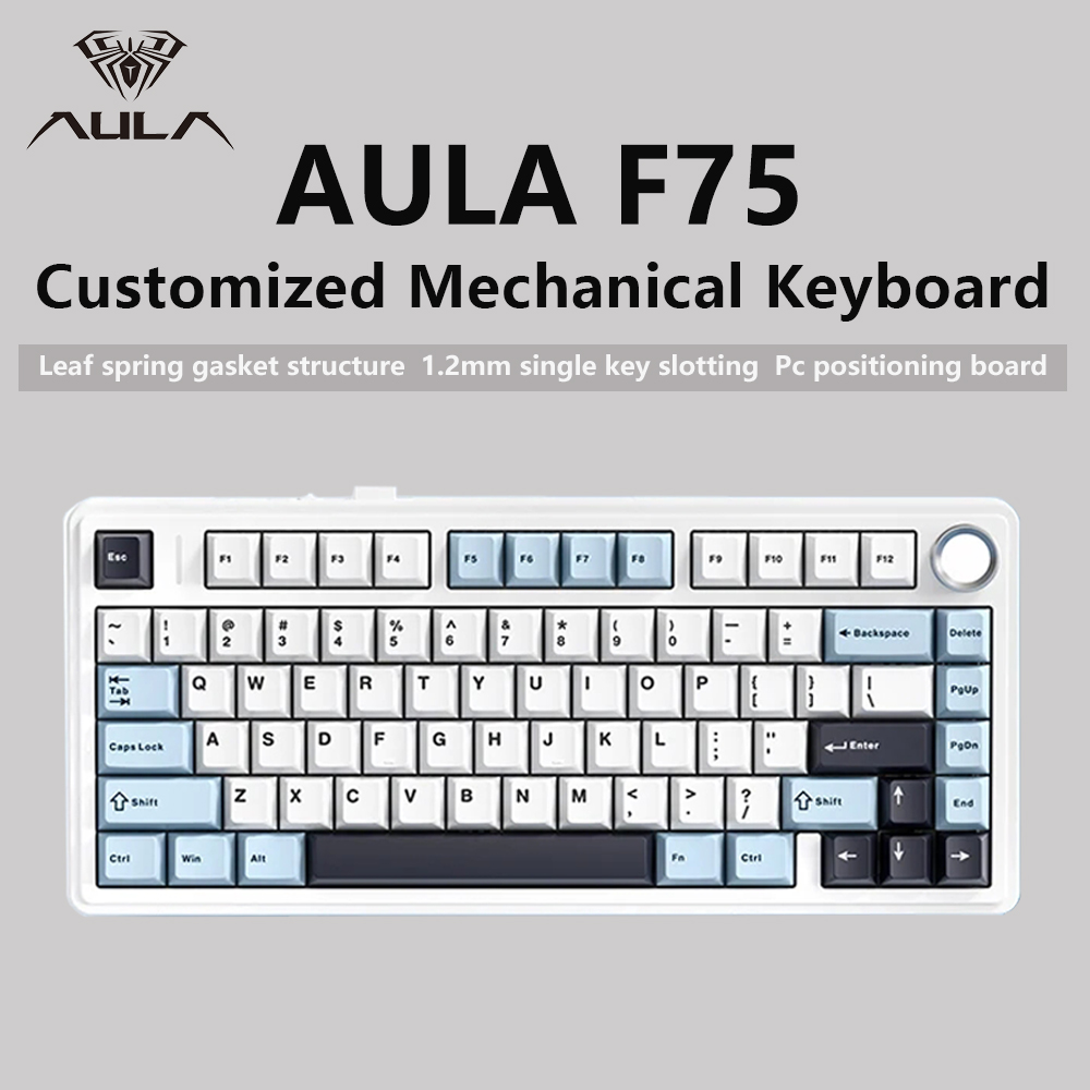 AULA F75 2.4G Wireless/Bluetoo - Gaming Keyboard Hot Swappable recension och pris