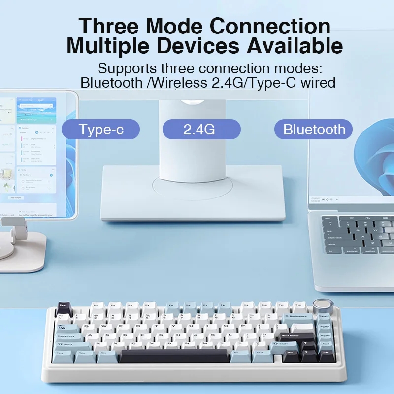 AULA F75 2.4G Wireless/Bluetoo - Gaming Keyboard Hot Swappable recension och pris