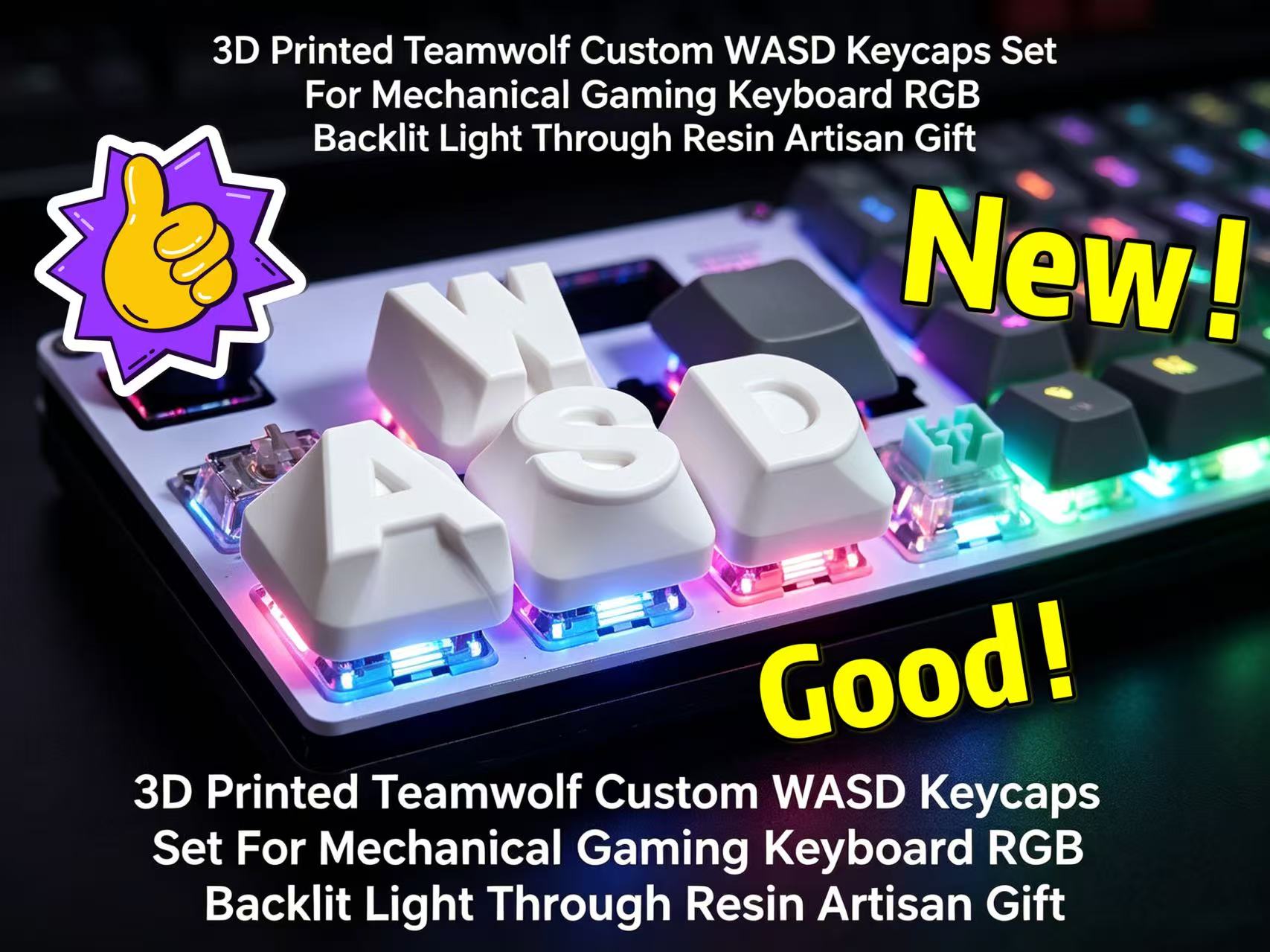 2026 3D Printed Teamwolf Custo - Gaming Keyboard 2026 recension och pris