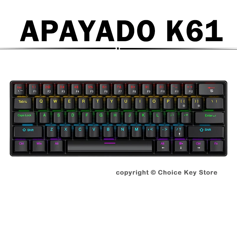 APAYADO K61 Mechanical Gaming  - Keyboard Gaming Blue Switch recension och pris