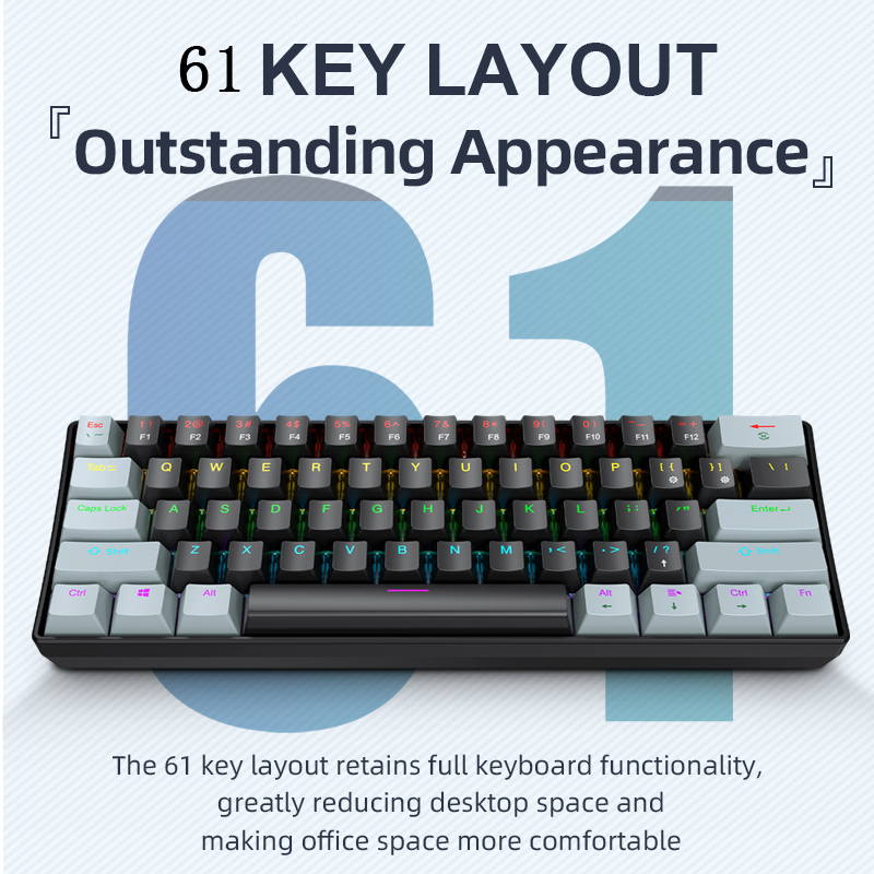 APAYADO K61 Mechanical Gaming  - Keyboard Gaming Blue Switch recension och pris