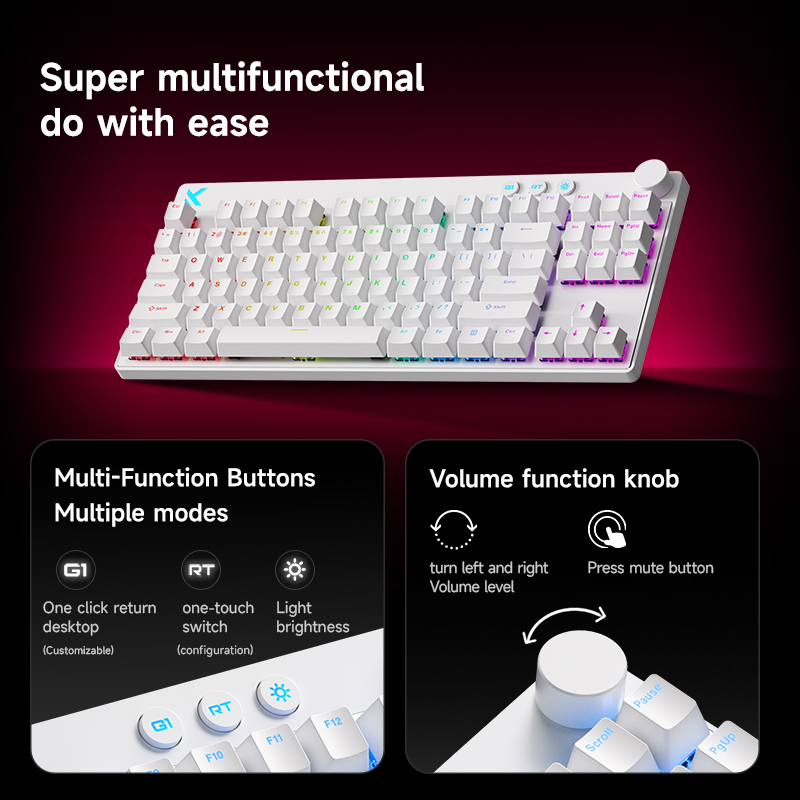 Mchose Mix87 Magnetic Swtich K - Gaming Keyboard Hot Swappable recension och pris