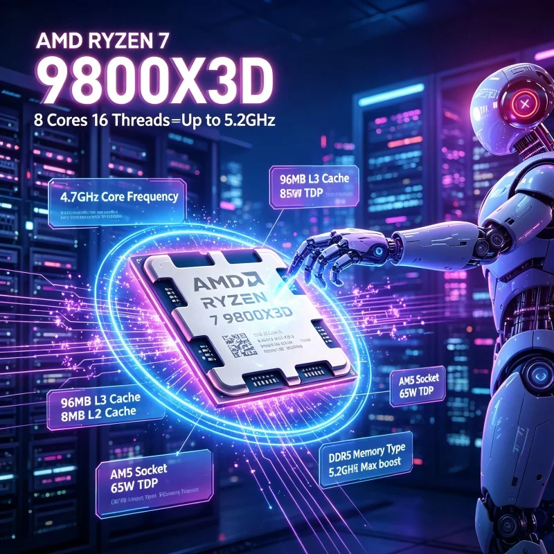 AMD Ryzen 7 9800X3D Content Cr - Amd Cpu Ryzen 7 recension och pris