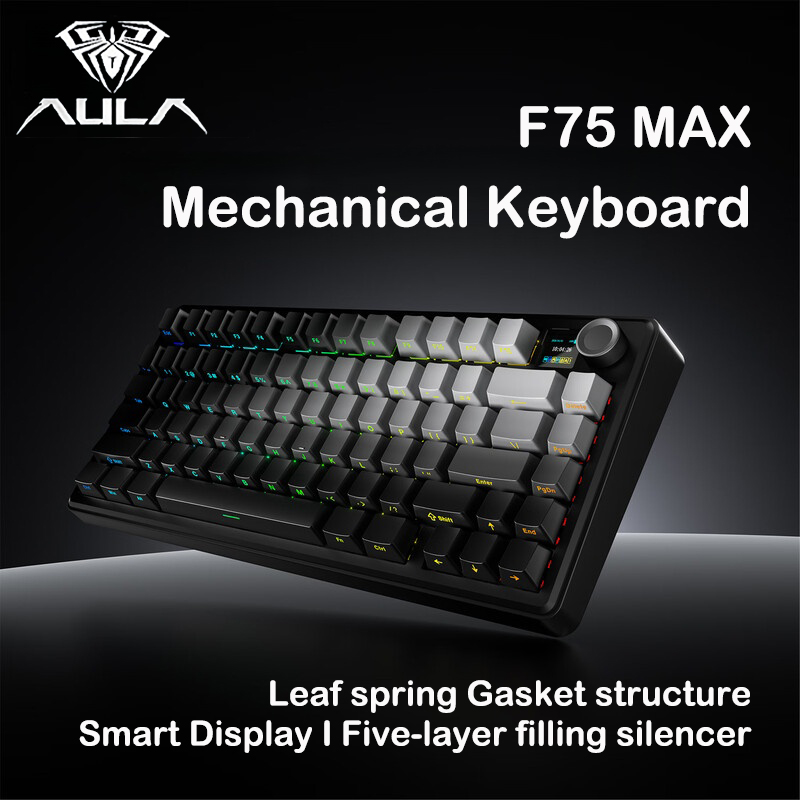 AULA F75 MAX 75% Tri-Mode Mech - Gaming Keyboard Hot Swappable recension och pris