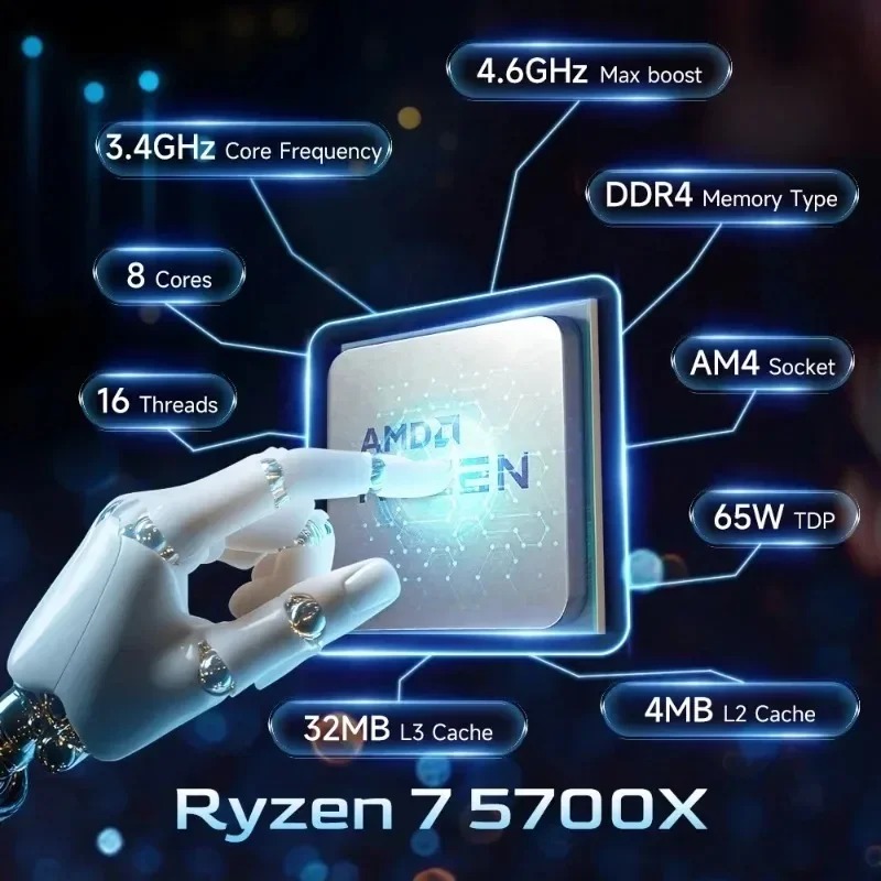 AMD Ryzen 7 5700X 4.6GHz Socke - Amd Cpu Ryzen 7 recension och pris