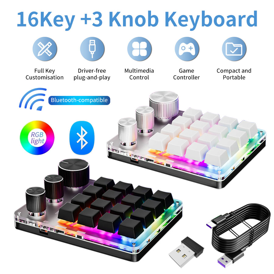 RGB Wireless Bluetooth 3Modes  - Gaming Keyboard Mini recension och pris